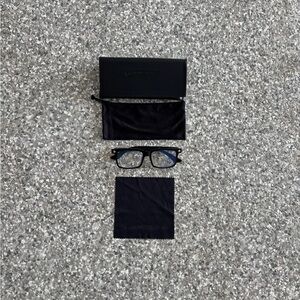 Chrome Hearts Black Frame Blue Light Glasses